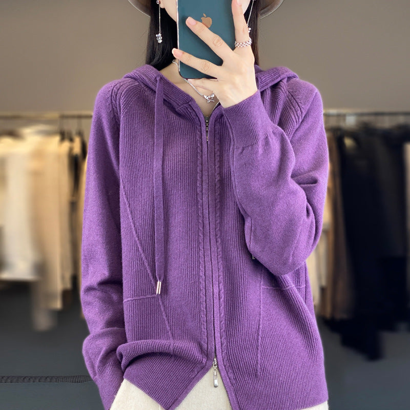 Hoodie Knitted Coat Be Up For Life