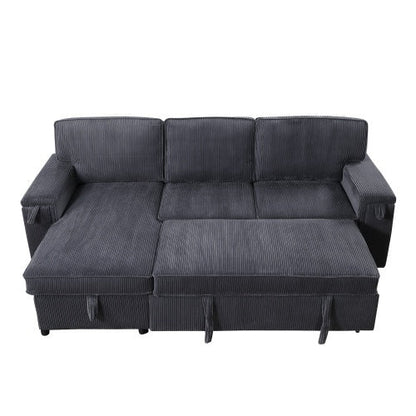 U STYLE Sleeper Sectional Sofa w/ Storage Space Be Up For Life