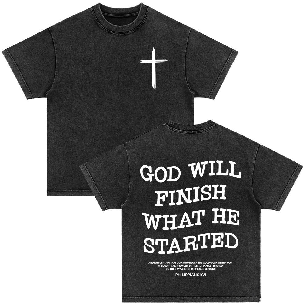 SCRIPTURE Retro Washed T-shirt Be Up For Life
