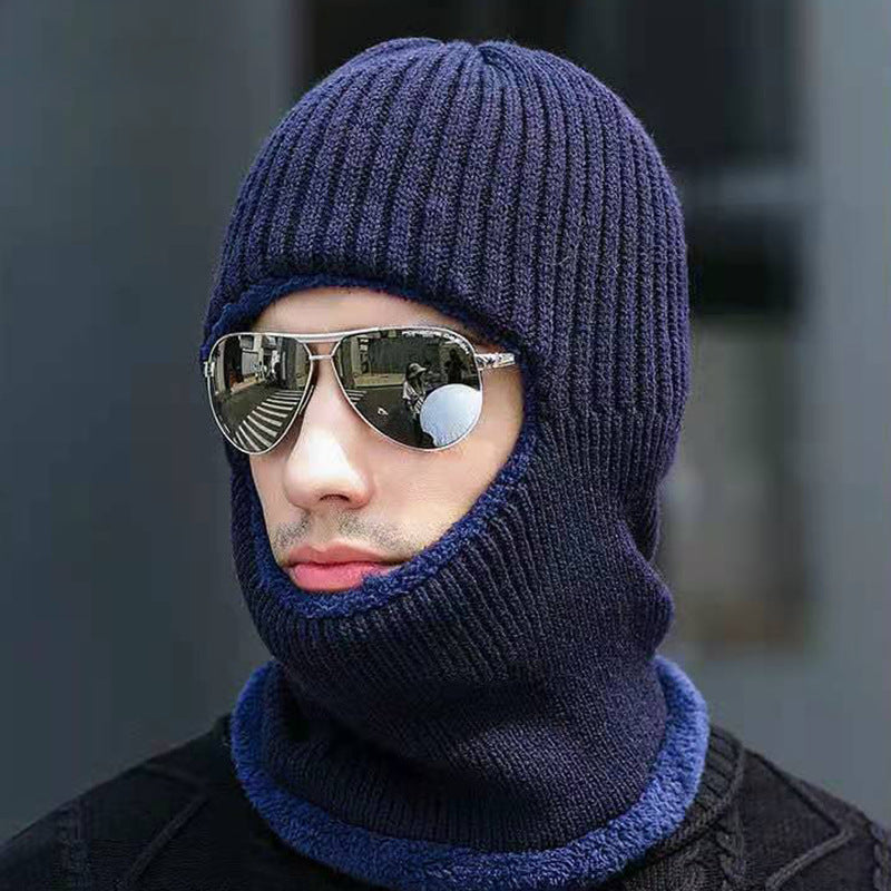 YM Thickened Flat Brim Knitted Hat BEUPFORLIFE.com