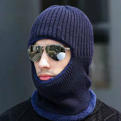 YM Thickened Flat Brim Knitted Hat BEUPFORLIFE.com