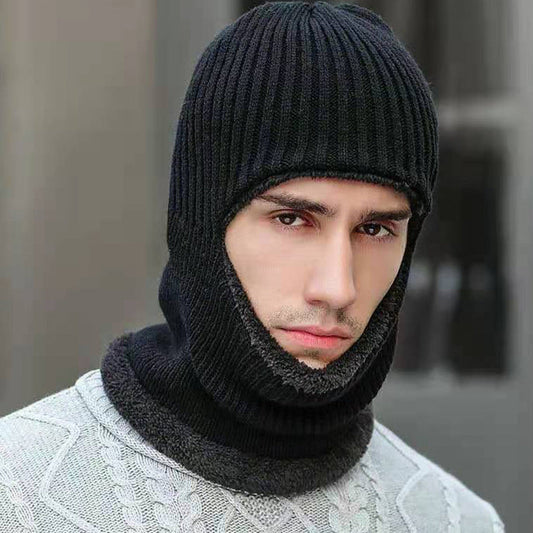 YM Thickened Flat Brim Knitted Hat BEUPFORLIFE.com