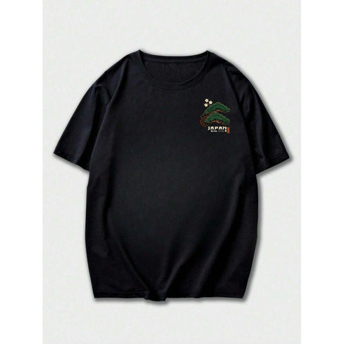 Casual Versatile Japanese Crane Print Top