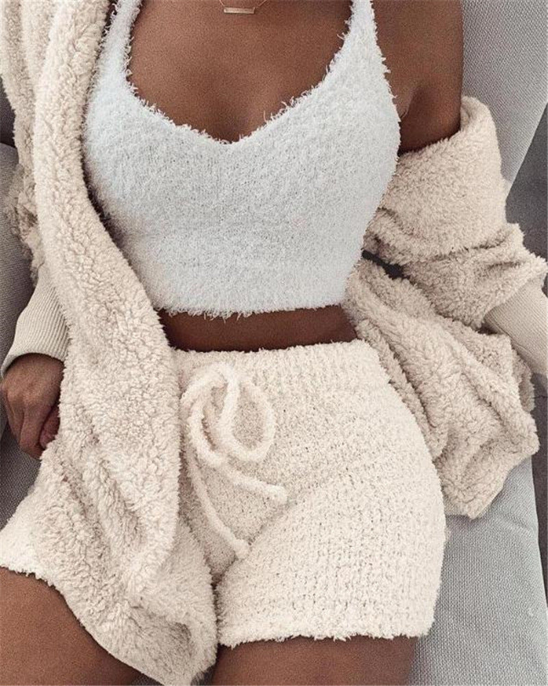 3pcs Womens Soft Pajama Set Be Up For Life