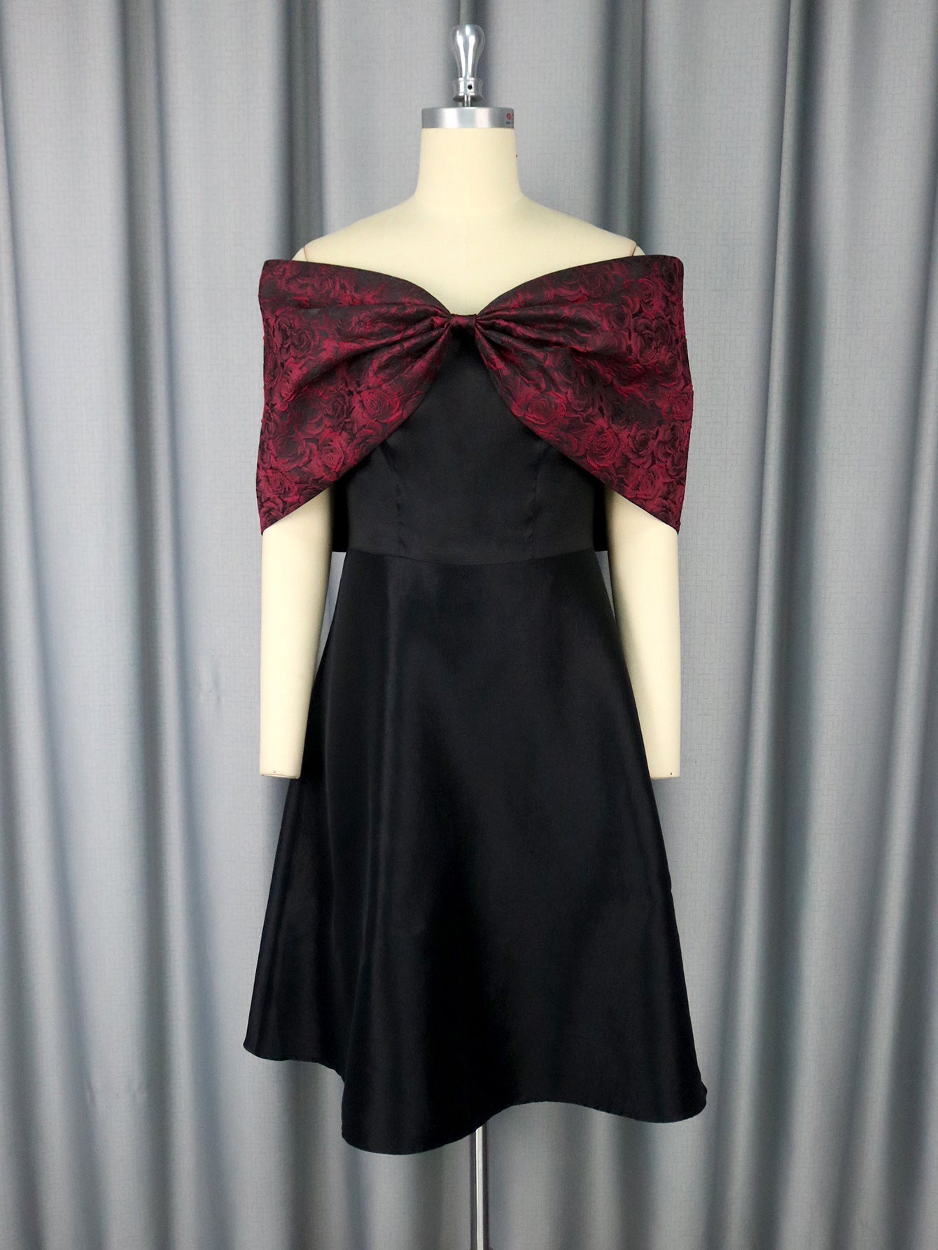 Women's Bowknot Off-shoulder Banquet Dress Be Up For Life
