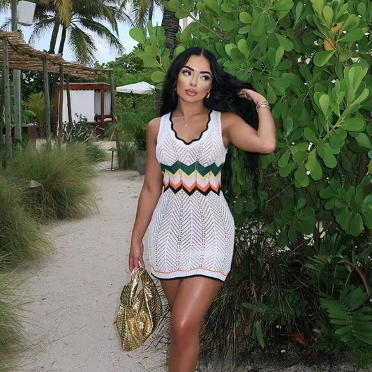 Rainbow Knitted Dress BEUPFORLIFE.com