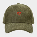 Love Embroidered Corduroy Baseball Cap - BEUPFORLIFE.com