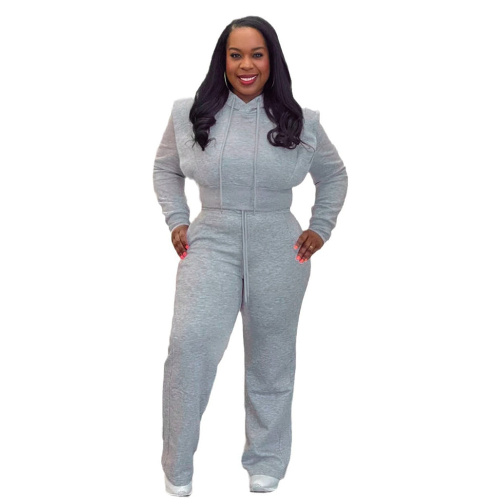 Hooded, Wide Leg Two-piece set