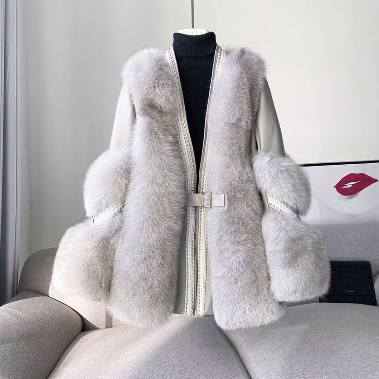 Warm Mid-length Fur Coat Be Up For Life
