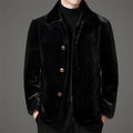 Men's Mink Leather Wool Coat Be Up For Life