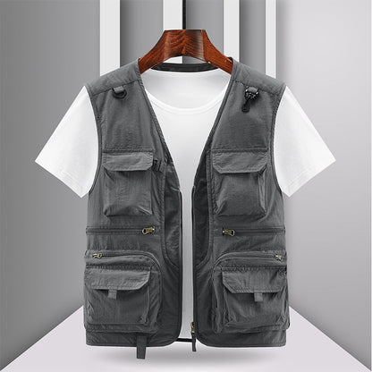 Large Men's Multi-pocket Vest Be Up For Life