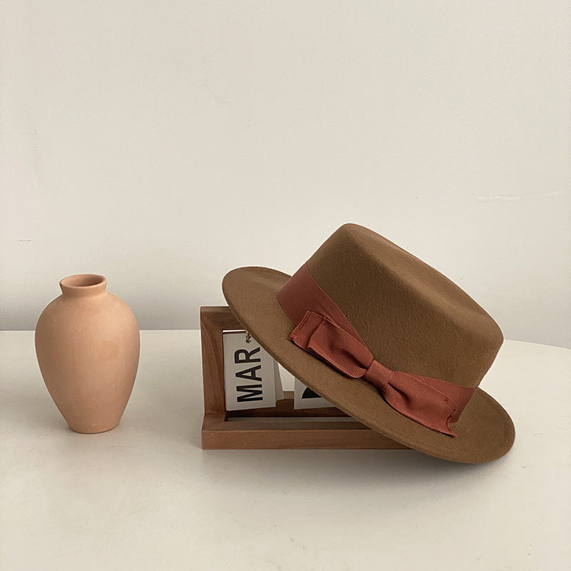 French Retro Flat-brimmed Cap Be Up For Life