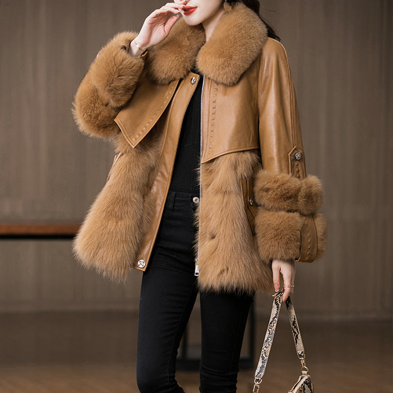 Genuine Leather Fur Coat Sheep Fur Fur Coat Be Up For Life