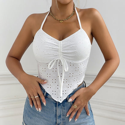 YL Trendy Halter Spaghetti-strap Top