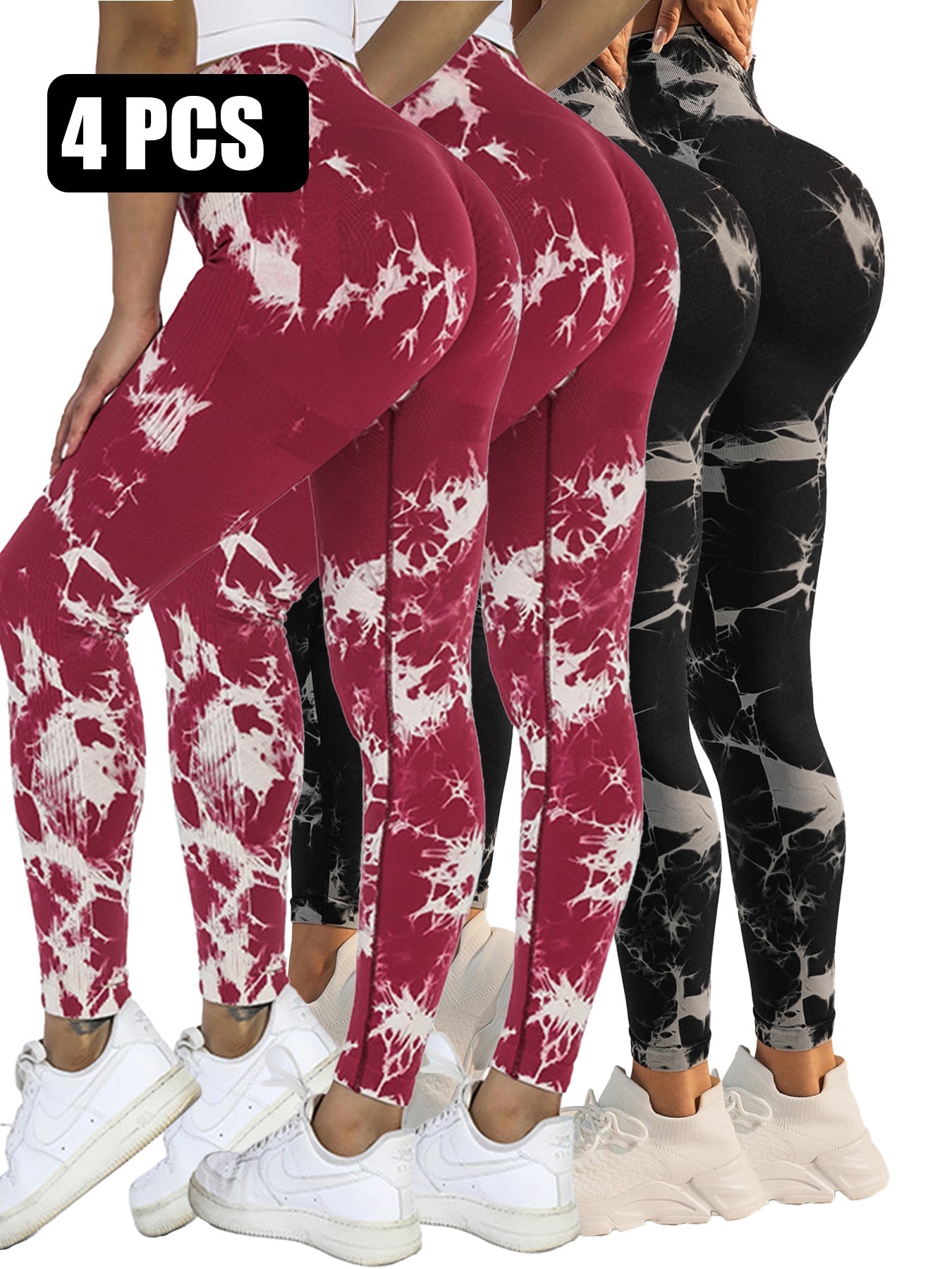 4 piece, Tie-dye Active Pants BEUPFORLIFE.com