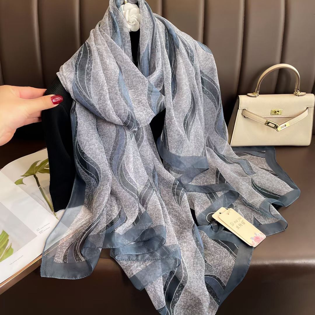 Elegant Silk Design Scarf BEUPFORLIFE.com