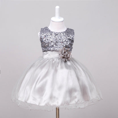 Baby Sequin Dress Flower Girl Wedding Princess Dress BEUPFORLIFE.com