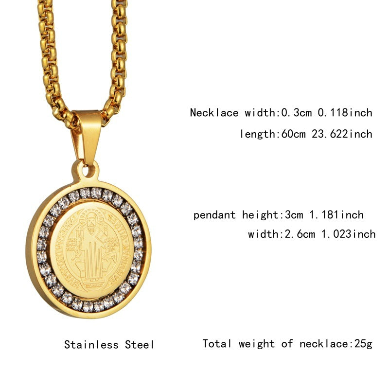 God Disc Titanium Steel Necklace Be Up For Life