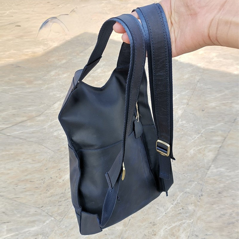 Crazy Horse Leather Backpack BEUPFORLIFE.com