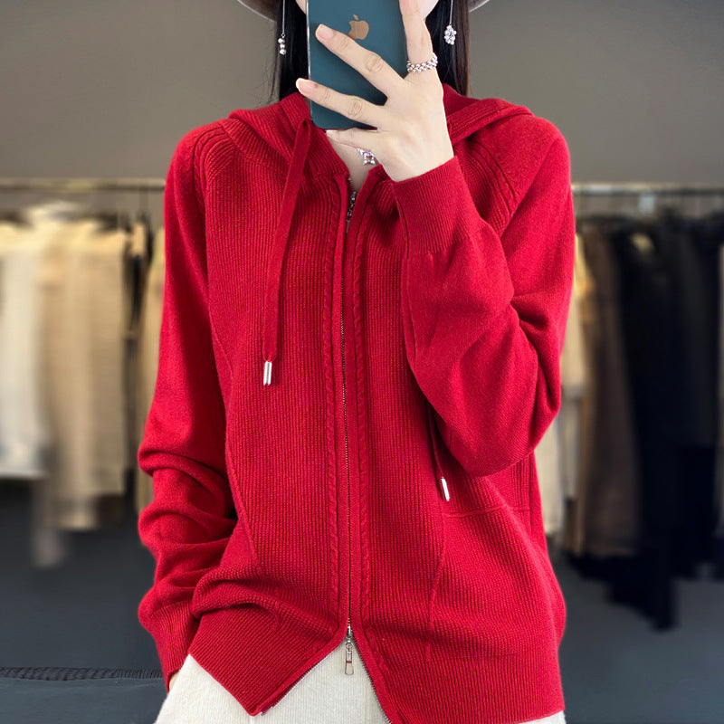 Hoodie Knitted Coat Be Up For Life