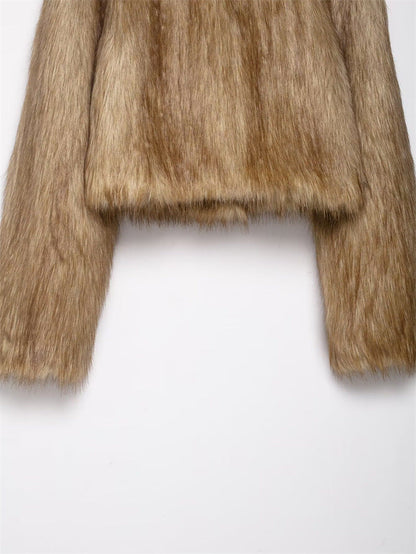 Artificial Fur Effect Short Coat Be Up For Life
