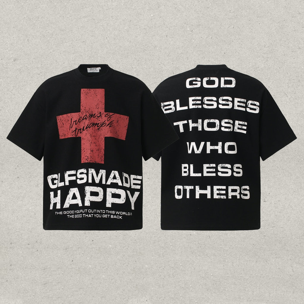 Vintage Cross Motivational Short-sleeve Shirt