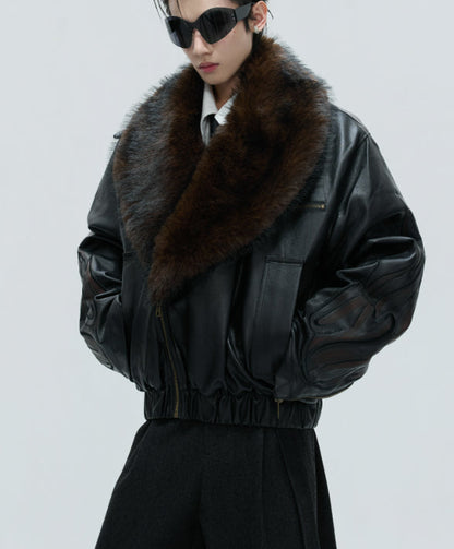 Heavy Detachable Fur Collar Cotton Padded Coat Be Up For Life