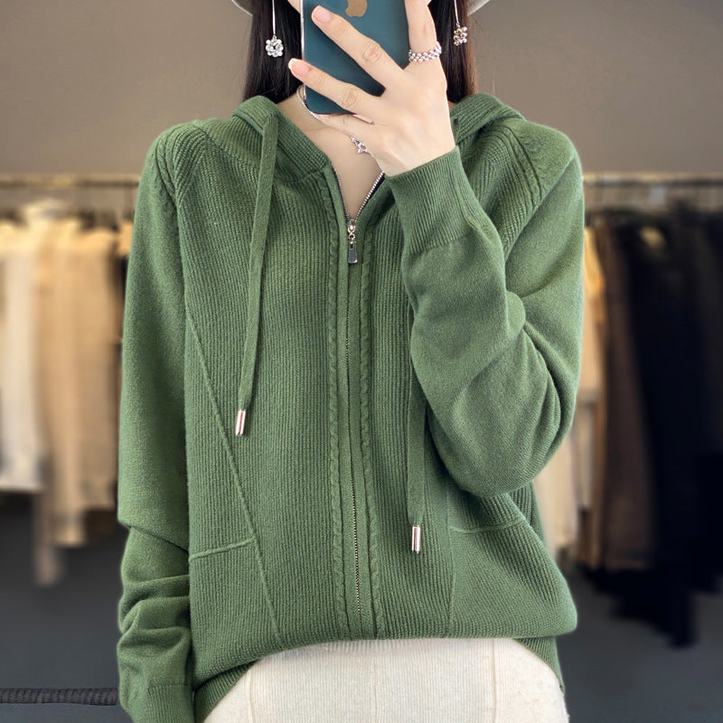 Hoodie Knitted Coat Be Up For Life