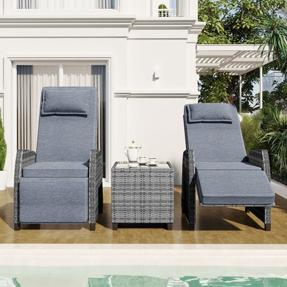 U Style Outdoor Rattan 2-Person Set w/ Coffee Table For Courtyard Be Up For Life