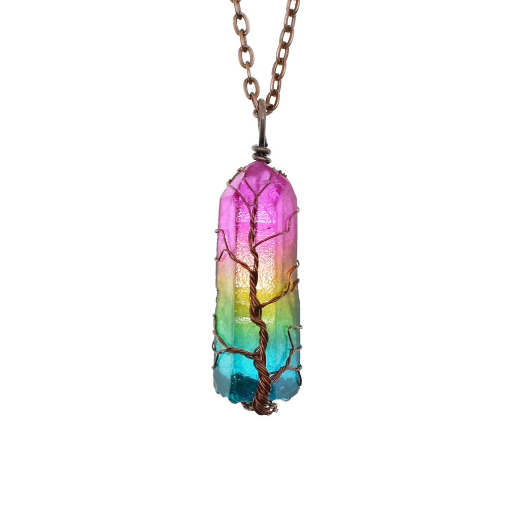 Crystal Pillar Tree Of Life Stone BEUPFORLIFE.com