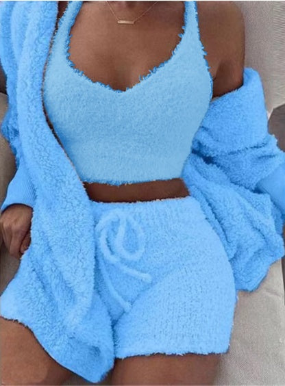 3pcs Womens Soft Pajama Set Be Up For Life