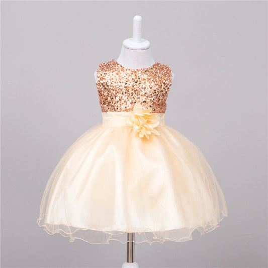 Baby Sequin Dress Flower Girl Wedding Princess Dress BEUPFORLIFE.com