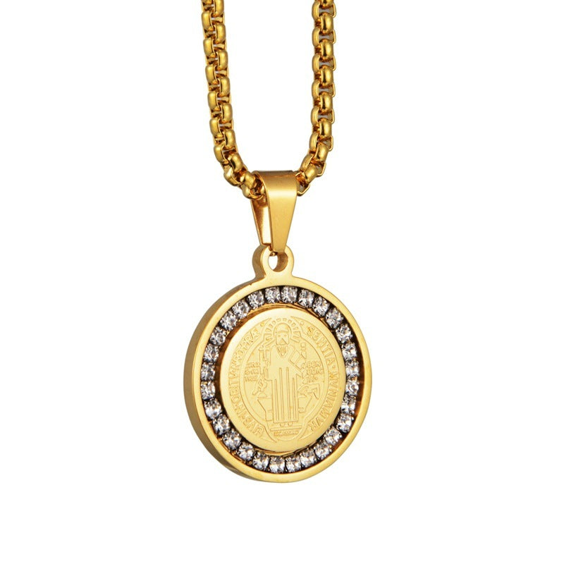 God Disc Titanium Steel Necklace Be Up For Life