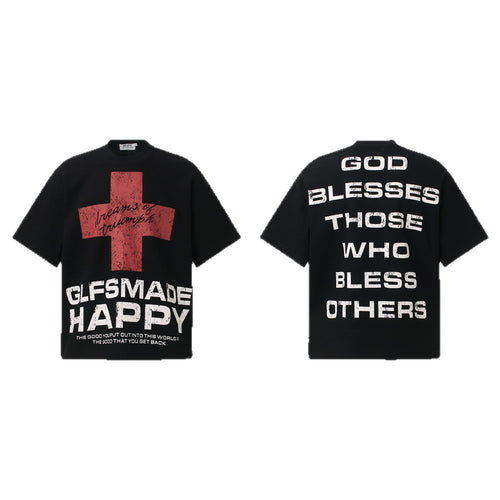 Vintage Cross Motivational Short-sleeve Shirt