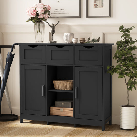 Wooden Storage Cabinet, w/ Drawers And Shelves BEUPFORLIFE.com