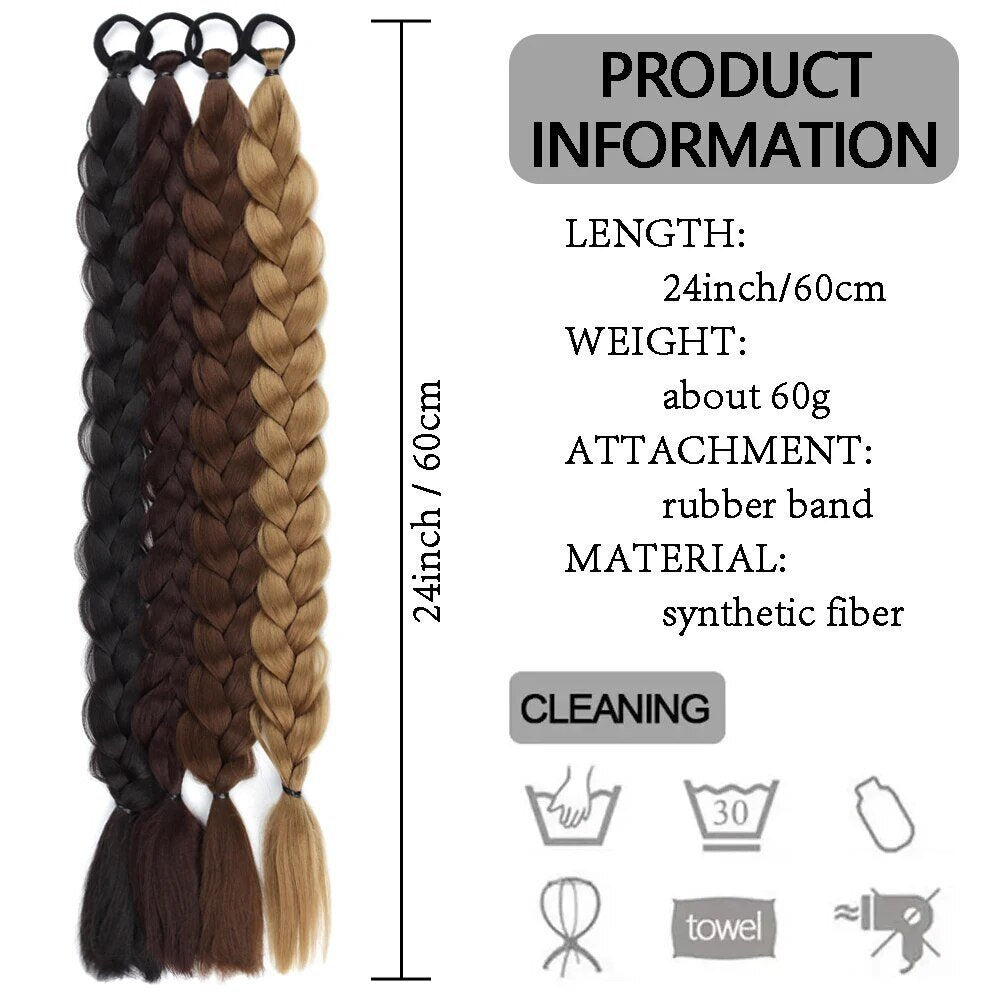 24-inch Women's Braid Hair Be Up For Life