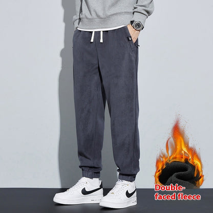 Bamboo Fiber Thickened Double-sided Pants Be Up For Life