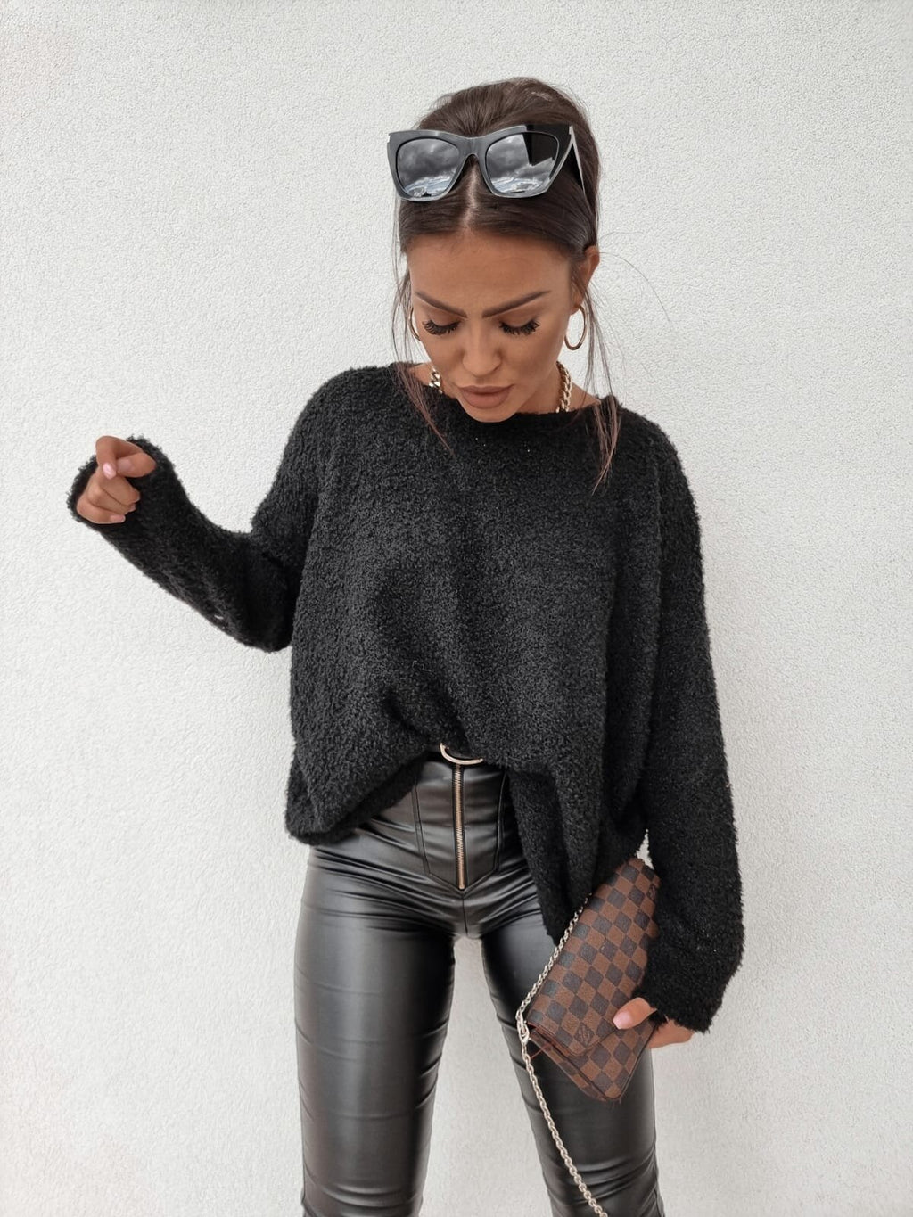 Women's Loose Long-sleeved Off-shoulder Sweater Be Up For Life