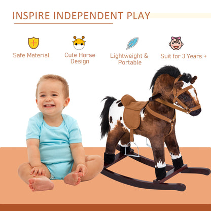 Rocking Horse Kids Plush Ride-On BEUPFORLIFE.com