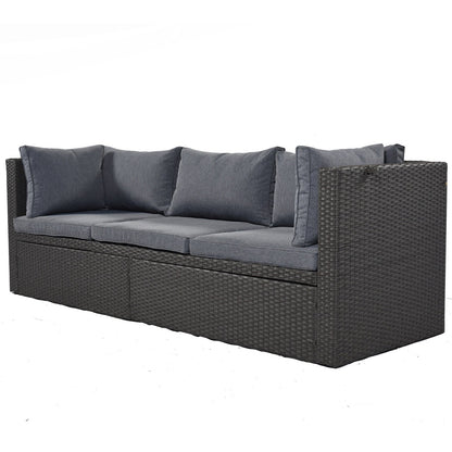 U Style Patio Rectangle Daybed With Canopy, Wicker Sectional Seating Be Up For Life