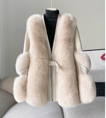 Warm Mid-length Fur Coat Be Up For Life