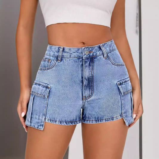 Slim Fit Denim Shorts BEUPFORLIFE.com