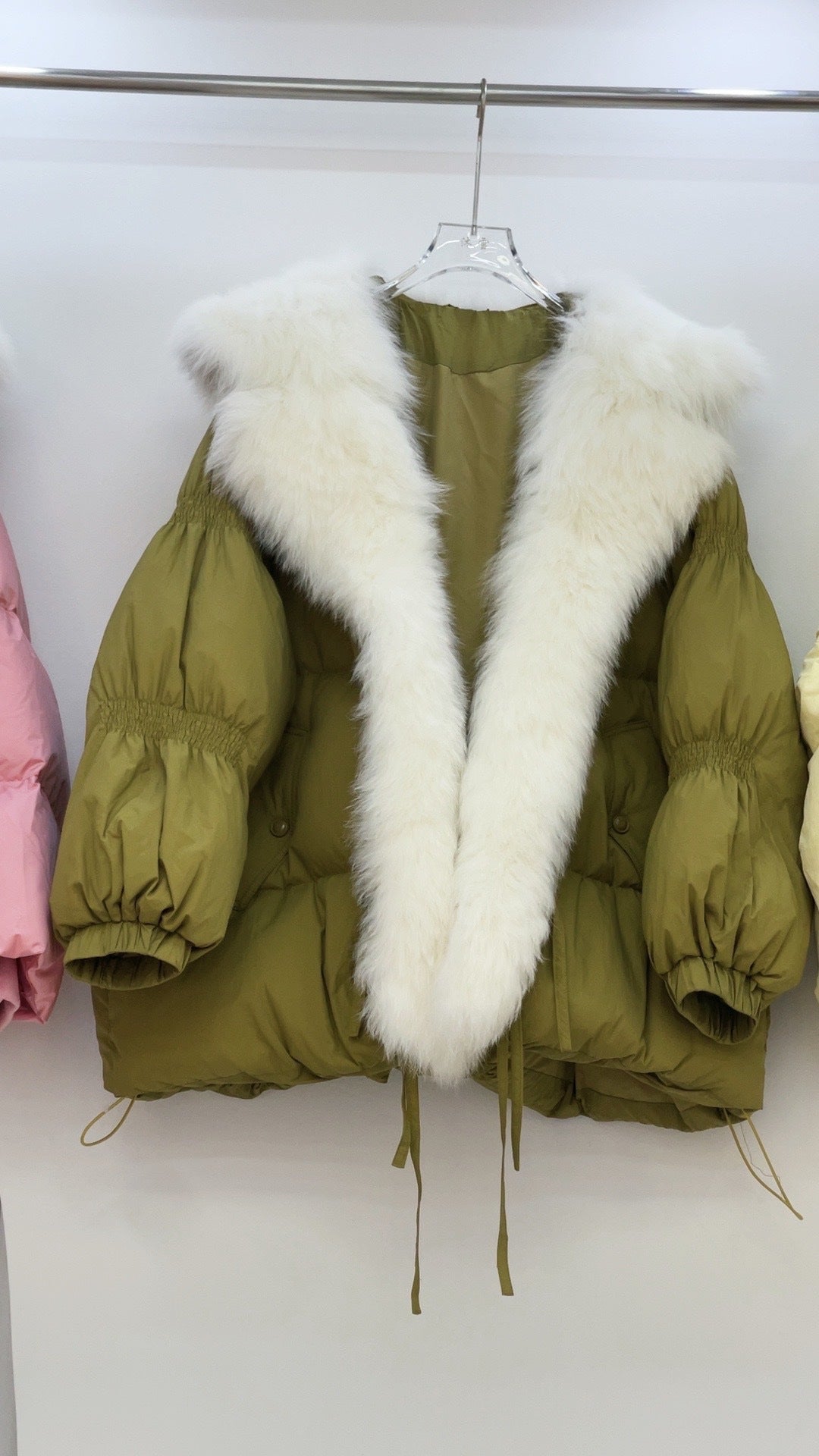 Short Loose Big Fur Collar White Duck Down Jacket Be Up For Life