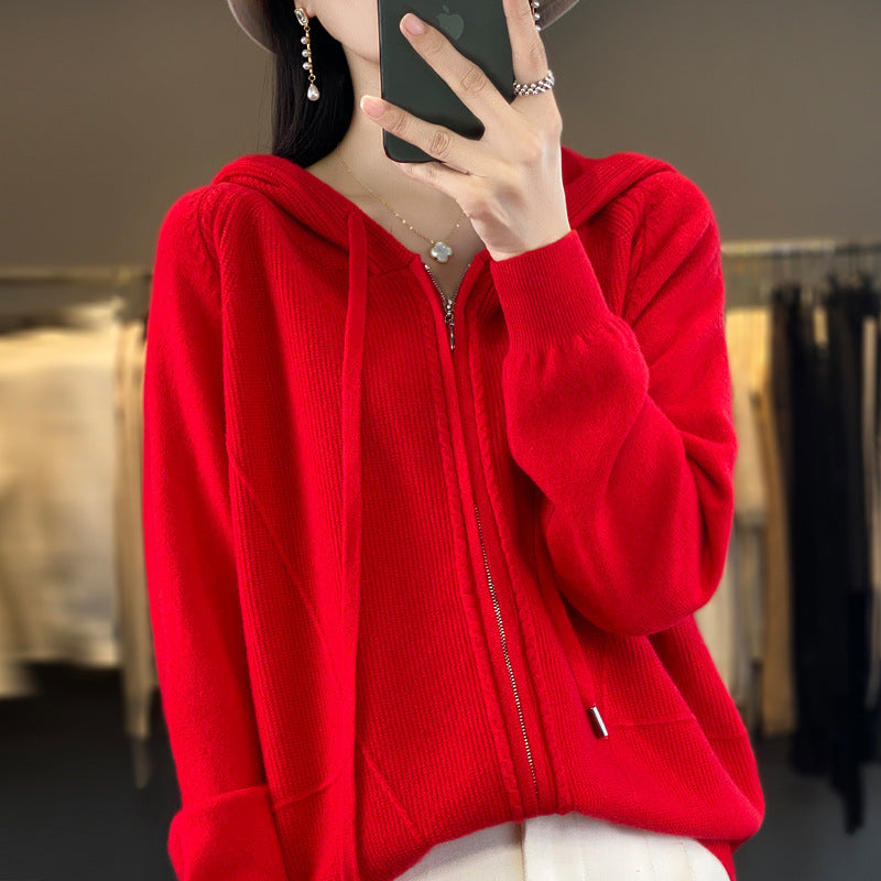 Hoodie Knitted Coat Be Up For Life