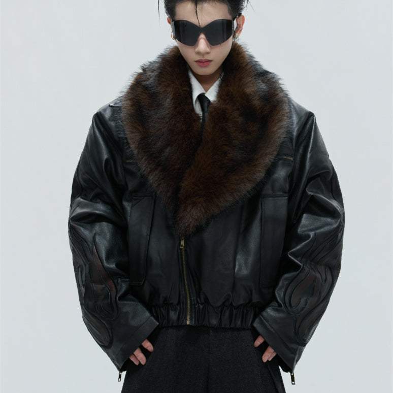 Heavy Detachable Fur Collar Cotton Padded Coat Be Up For Life