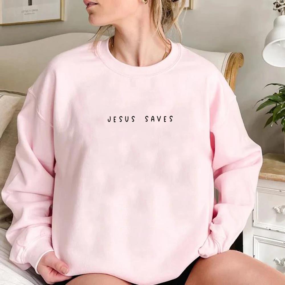 Jesus Saves Christian Sweatshirt Faith Top