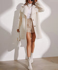Long Lapel Long Sleeve Thick Plush Coat Be Up For Life