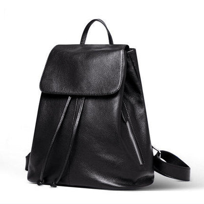 Fashionable Korean All-match Genuine Leather Women's Backpack BEUPFORLIFE.com