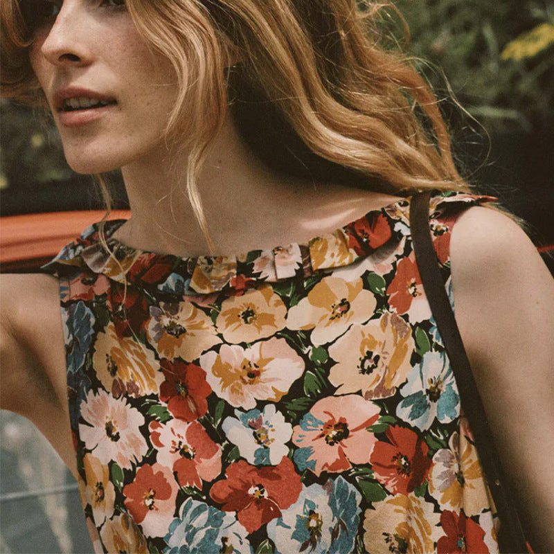 Silk Floral Vacation Style French Style BEUPFORLIFE.com