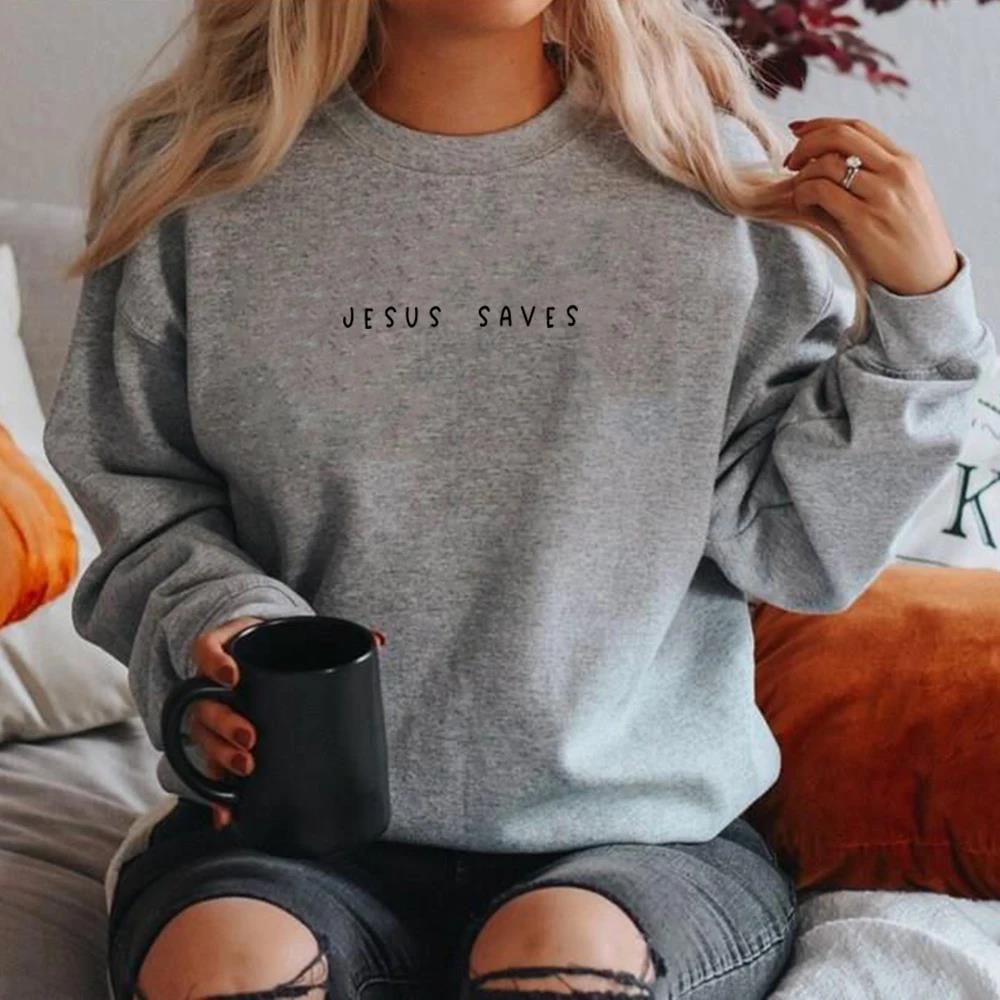 Jesus Saves Christian Sweatshirt Faith Top